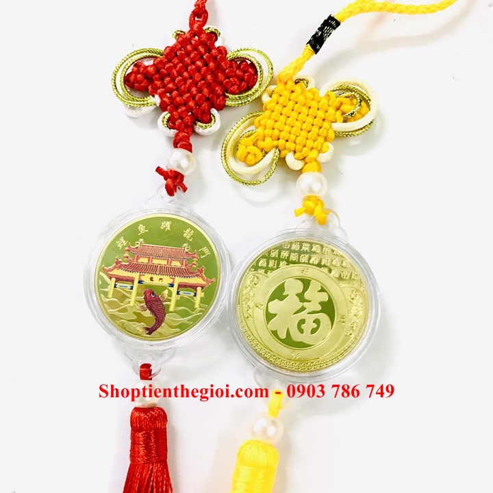 Dây Treo Xu Cá Chép Vượt Vũ Môn In Màu - SP005197